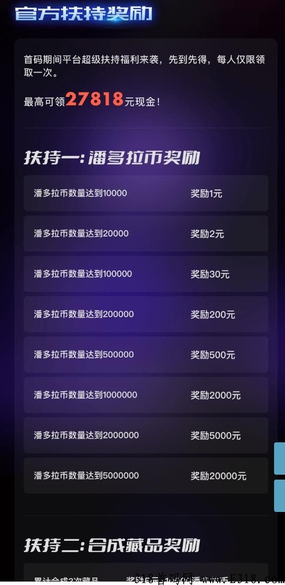 潘多拉数藏，本月王炸项目，全网对接，福利拉满，收益稳定。